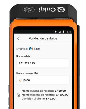 Consulta a tu cliente el monto a recargar